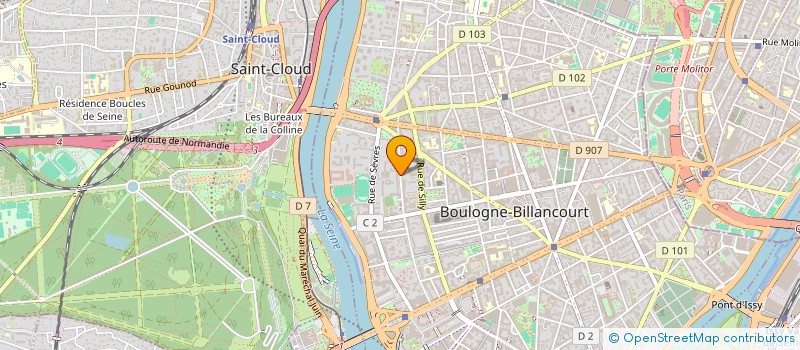 localisation de l'entreprise PARIS HOCKEY SUR GLACE  BOULOGNE-BILLANCOURT