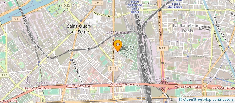 localisation de l'entreprise PARIS ILE DE FRANCE GRANIT à SAINT-OUEN-SUR-SEINE