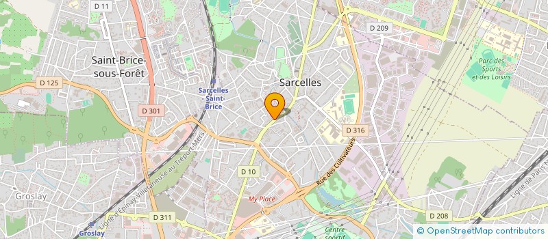 localisation de l'entreprise PARIS IMMO à SARCELLES