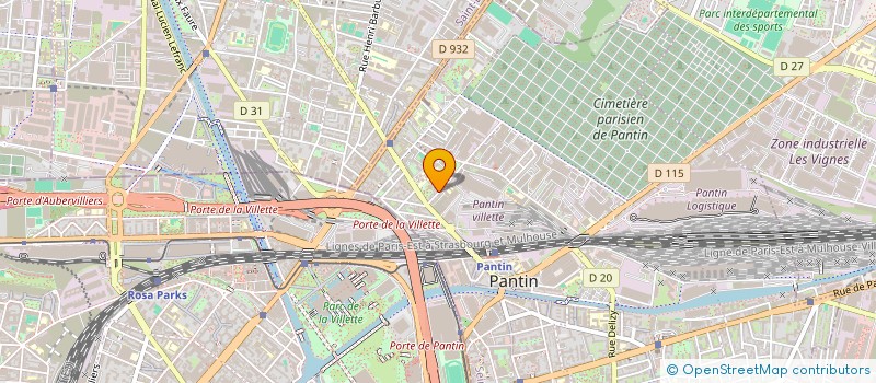 localisation de l'entreprise PARIS INVEST  PANTIN