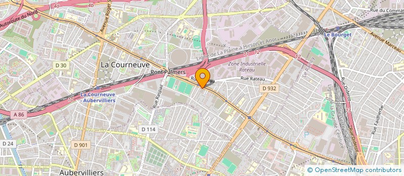 localisation de l'entreprise PARIS LOCATION SERVICE à LA COURNEUVE