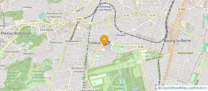 localisation de l'entreprise PARIS LUTECE à SCEAUX