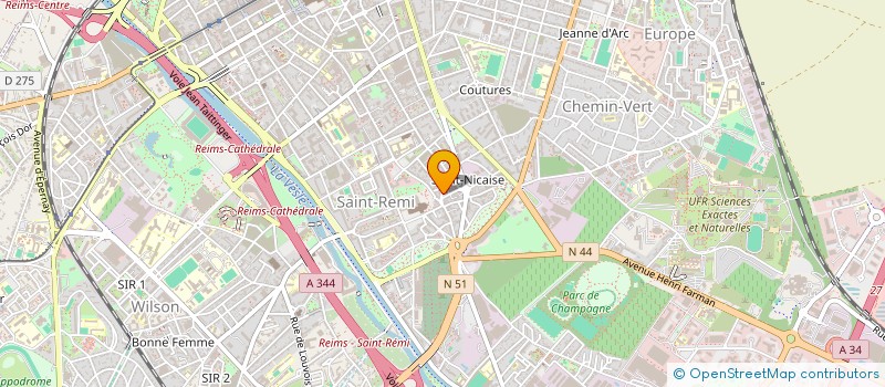 localisation de l'entreprise PARIS LUXEM à REIMS