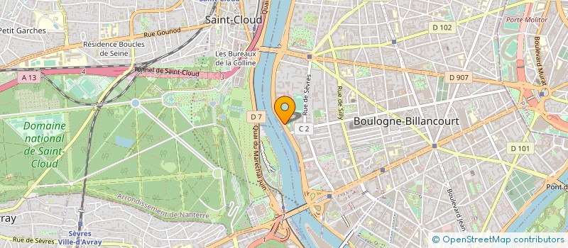 localisation de l'entreprise PARIS MARINE à BOULOGNE-BILLANCOURT