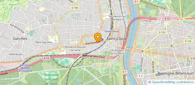 localisation de l'entreprise PARIS MIS EN SEINE à SAINT-CLOUD
