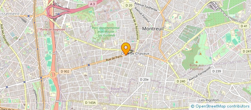 localisation de l'entreprise PARIS MULTIMEDIA  MONTREUIL