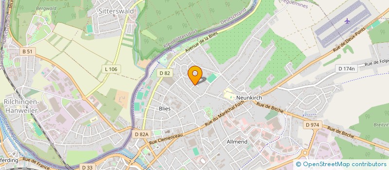 localisation de l'entreprise PARIS-NANCY  SARREGUEMINES