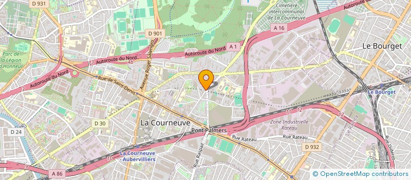 localisation de l'entreprise PARIS-NET à LA COURNEUVE