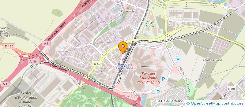 localisation de l'entreprise PARIS NORD 2 GESTION  VILLEPINTE
