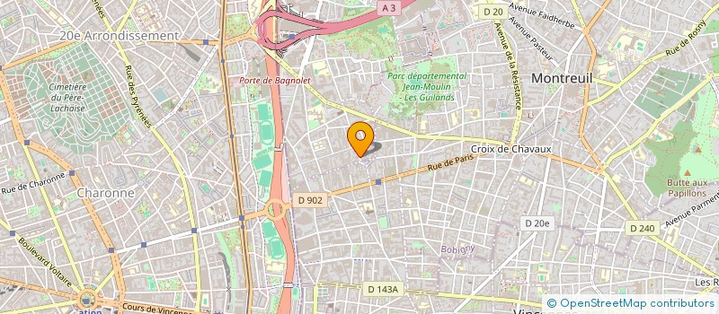 localisation de l'entreprise PARIS NORD EXPORT à BAGNOLET
