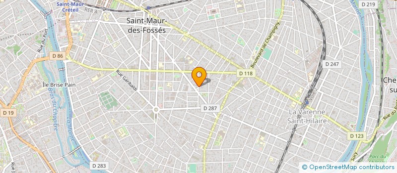 localisation de l'entreprise PARIS NORD MATERIAUX-ST MAUR  SAINT-MAUR-DES-FOSSES