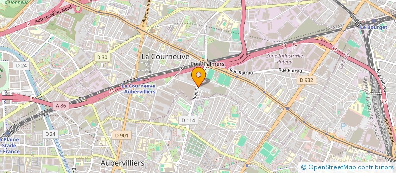 localisation de l'entreprise PARIS OFFSET PRINT à LA COURNEUVE