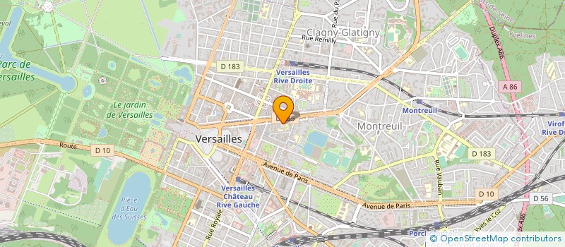 localisation de l'entreprise PARIS OUEST ASSURANCES à VERSAILLES