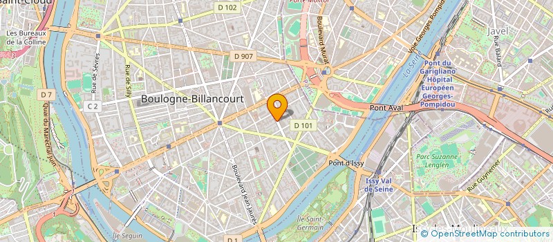 localisation de l'entreprise PARIS OUEST EXPERTISE à BOULOGNE-BILLANCOURT