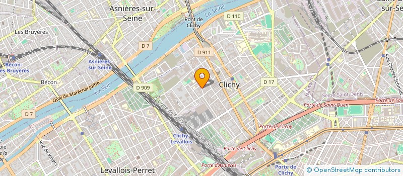 localisation de l'entreprise PARIS PARFUMS NOUVEAUTES à CLICHY