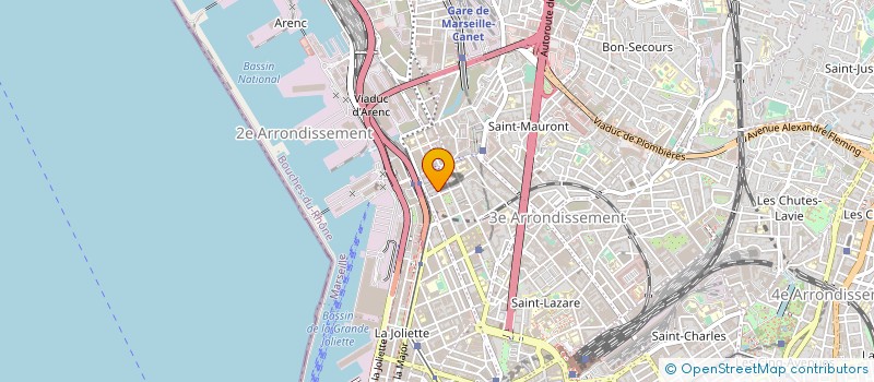localisation de l'entreprise PARIS PEINTURES MAINTENANCE à MARSEILLE