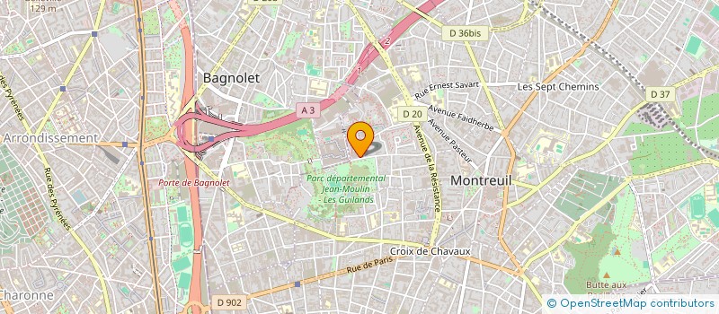 localisation de l'entreprise PARIS PERSE à MONTREUIL
