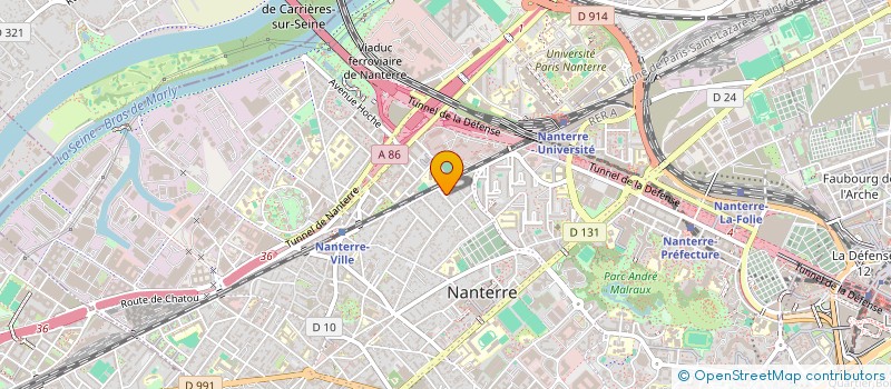 localisation de l'entreprise PARIS PLEXI à NANTERRE