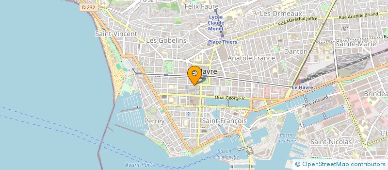 localisation de l'entreprise PARIS PRESSING à LE HAVRE