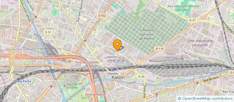 localisation de l'entreprise PARIS RECYCLAGE  PANTIN