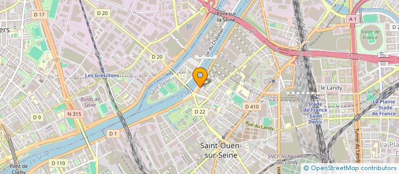 localisation de l'entreprise PARIS RENOV à SAINT-OUEN-SUR-SEINE