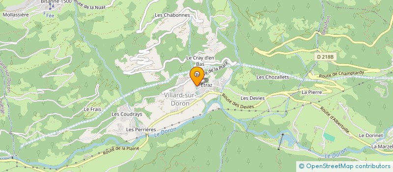 localisation de l'entreprise PARIS RHONE ALPES CONSEIL à BEAUFORT