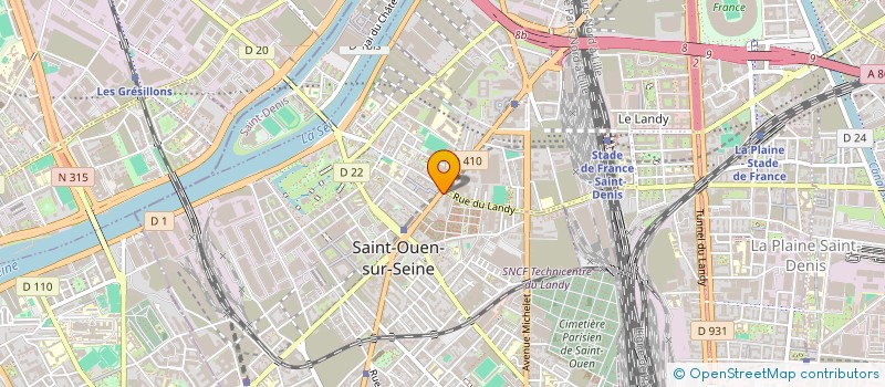 localisation de l'entreprise PARIS SANITAIRE à SAINT-OUEN-SUR-SEINE