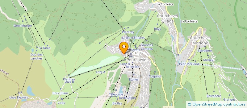 localisation de l'entreprise PARIS SAVOIE L'EQUIPE à COURCHEVEL