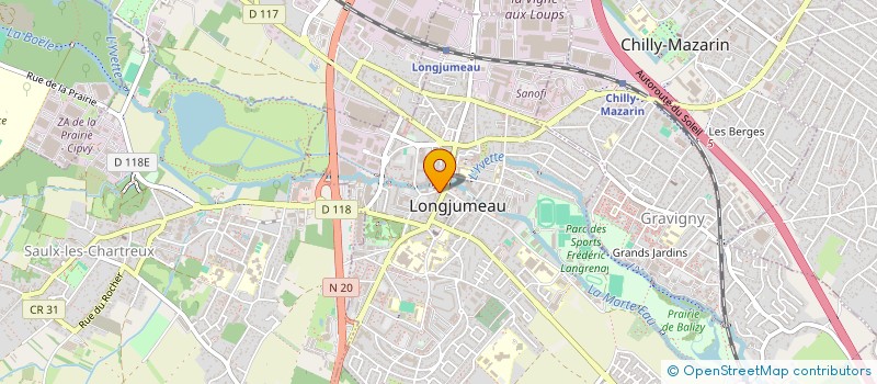 localisation de l'entreprise PARIS SERVICE BUREAUTIQUE à LONGJUMEAU