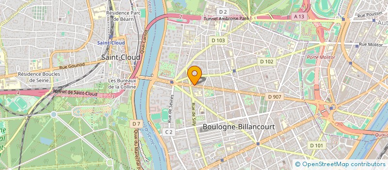 localisation de l'entreprise PARIS SERVICES PRESSING à BOULOGNE-BILLANCOURT
