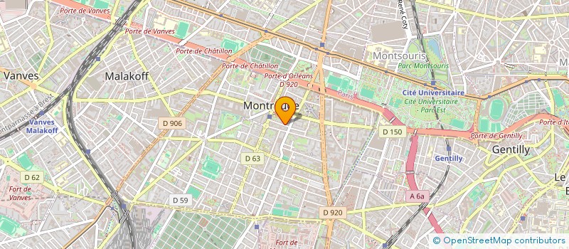 localisation de l'entreprise PARIS SOURCE  MONTROUGE