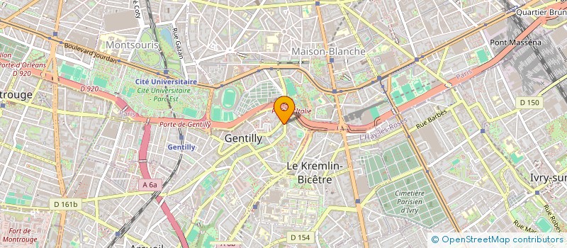 localisation de l'entreprise PARIS SPORT GESTION  GENTILLY
