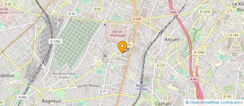 localisation de l'entreprise PARIS SUD APPART HOTEL à BAGNEUX