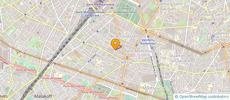 localisation de l'entreprise PARIS SUD HOTEL  PARIS