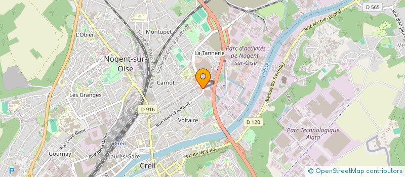 localisation de l'entreprise PARIS SUN 60 à CREIL