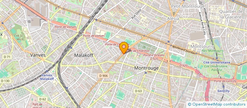 localisation de l'entreprise PARIS SUN 92  MONTROUGE