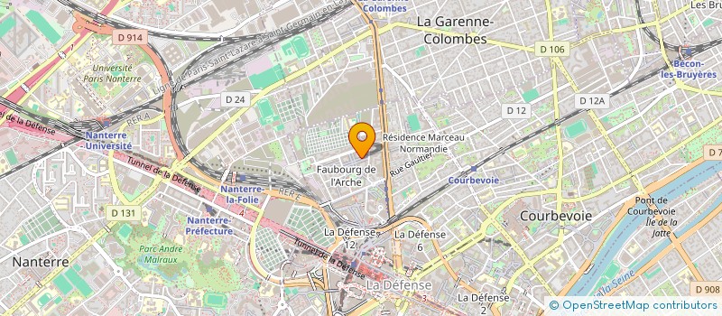 localisation de l'entreprise PARIS SURVEILLANCE GARDIENNAGE SECURITE PRIVEE à COURBEVOIE