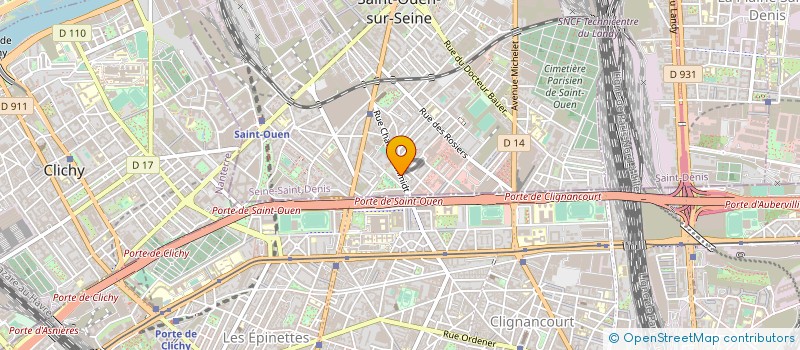 localisation de l'entreprise PARIS TRAFIC à SAINT-OUEN-SUR-SEINE