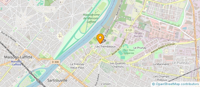 localisation de l'entreprise PARIS WEST TENNIS ACADEMY  SARTROUVILLE