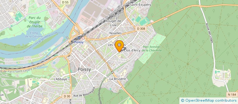 localisation de l'entreprise PARISACHAT  POISSY