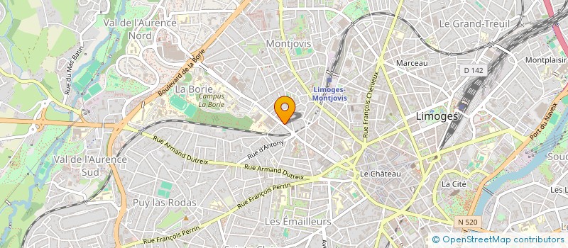 localisation de l'entreprise PARISATO MAIWEN à LIMOGES