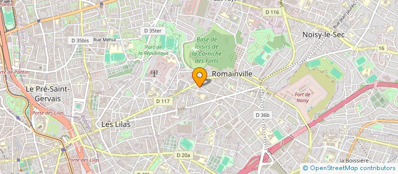 localisation de l'entreprise PARISCLIM à ROMAINVILLE