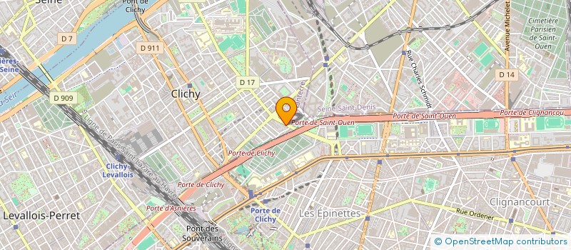localisation de l'entreprise PARISIEN BATIMENT à CLICHY