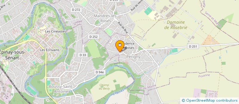 localisation de l'entreprise PARISIENNE COUVERTURE ET RAVALEMENT  PERIGNY SUR YERRES