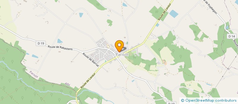 localisation de l'entreprise PARISOT FOOTBALL CLUB  PARISOT