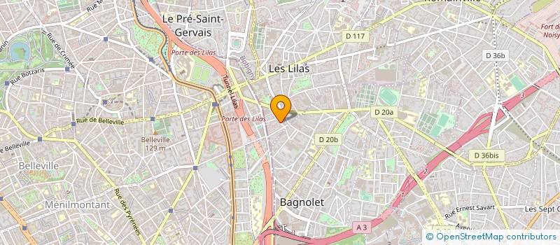 localisation de l'entreprise PARISPLAST à LES LILAS