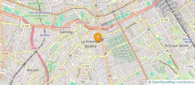 localisation de l'entreprise PARISPRESTIGECAR  LE KREMLIN-BICETRE