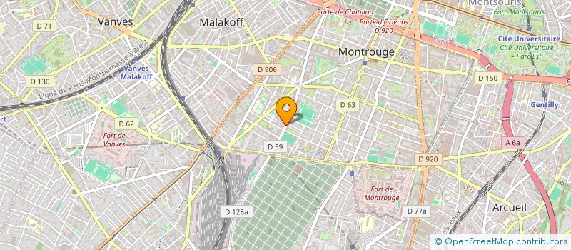 localisation de l'entreprise PARISTEL  MONTROUGE