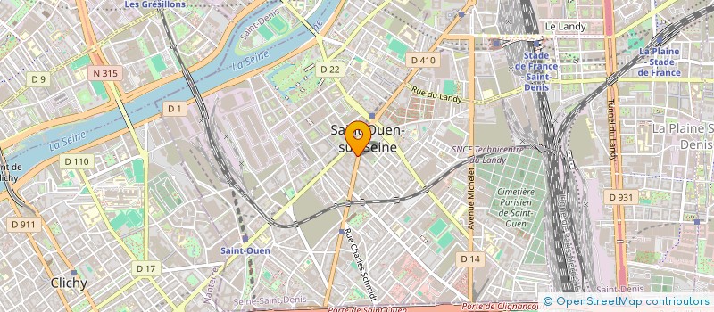 localisation de l'entreprise PARISTO à SAINT-OUEN-SUR-SEINE