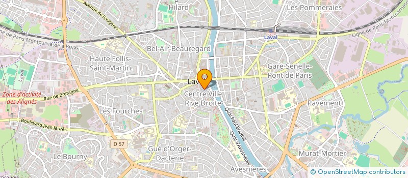 localisation de l'entreprise PARISTYL' à LAVAL